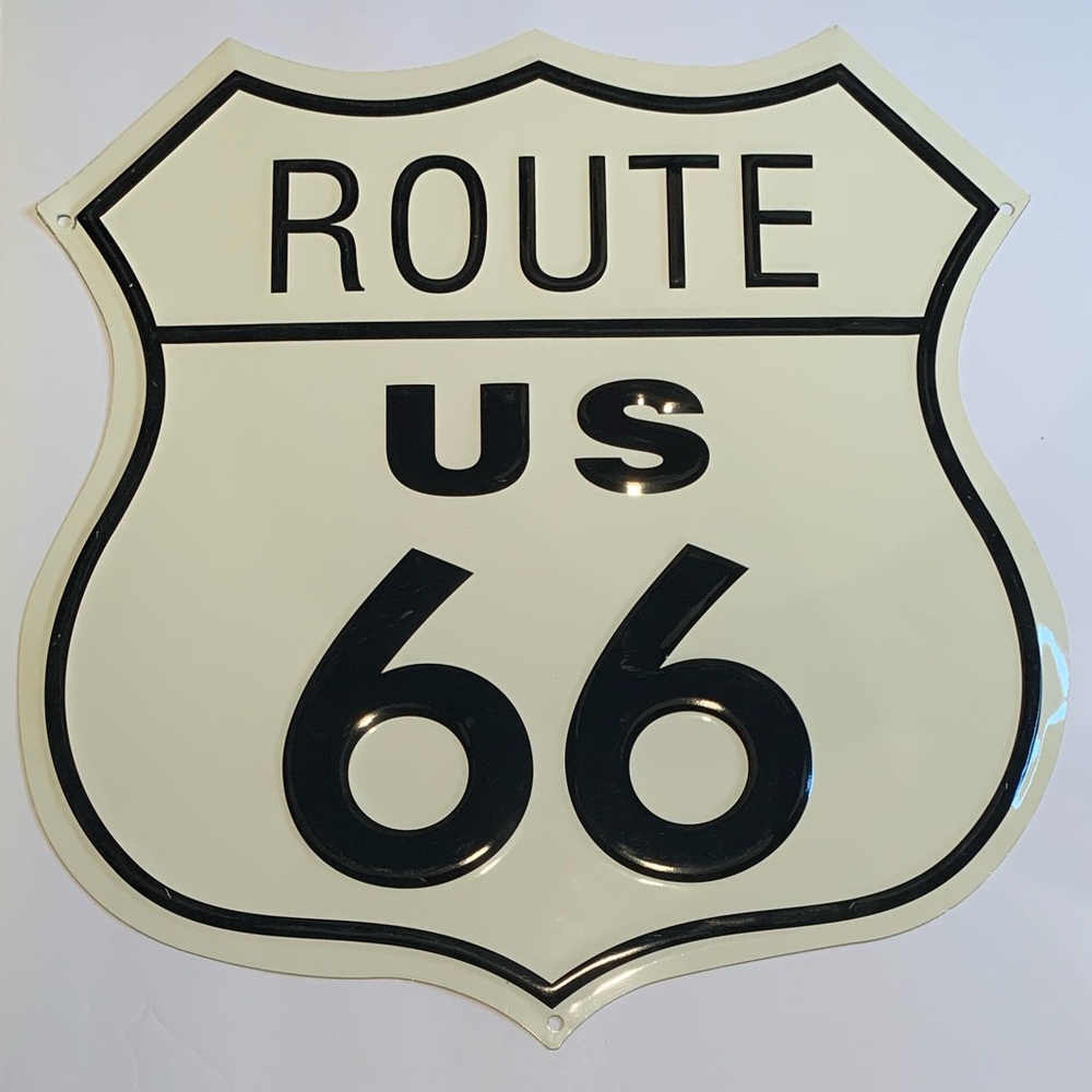 Rare Vintage Route 66 Metal Sign - Iconic Collectible Classic Memorabilia